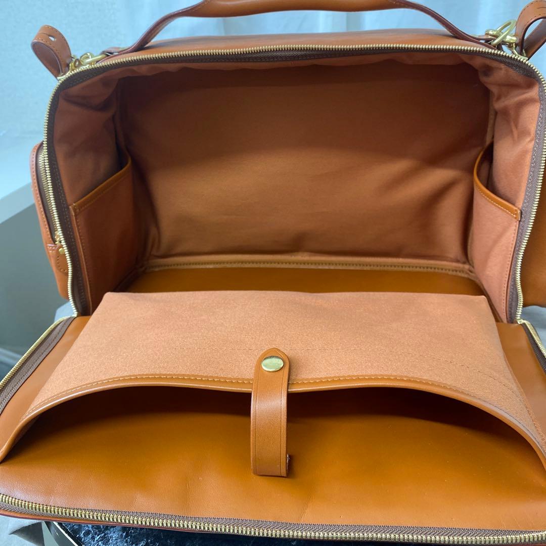 いたがき ボストンバッグ M507S カーフ キャメル 南京錠
