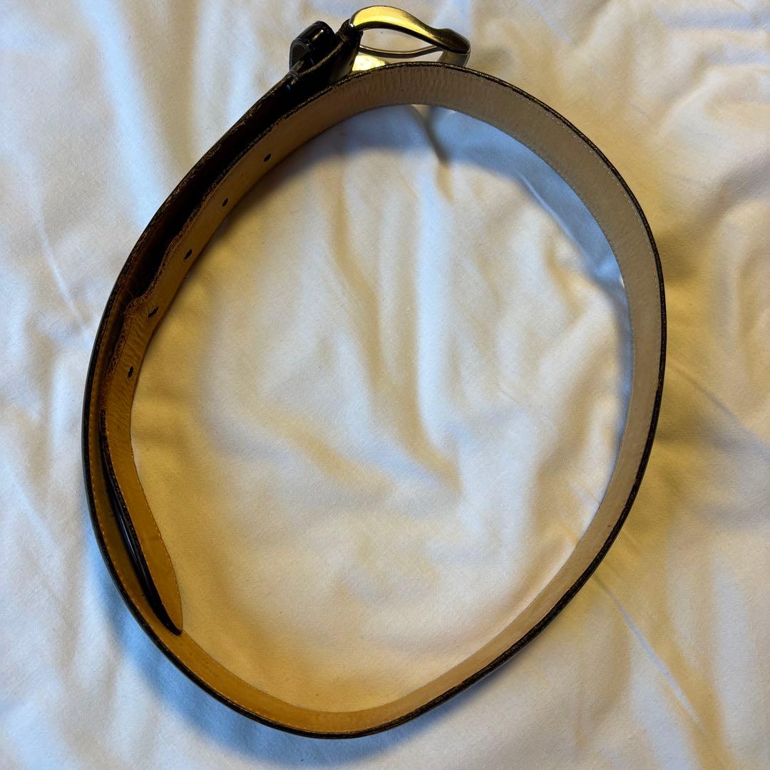 ポールスミス 希少 最高級シェルコードバン レザーベルト ダークブラウン 日本製