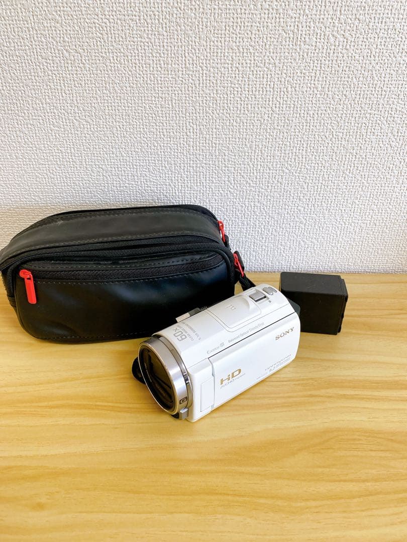 。【ジャンク品】SONY HDR-CX535 ビデオカメラ　ホワイト