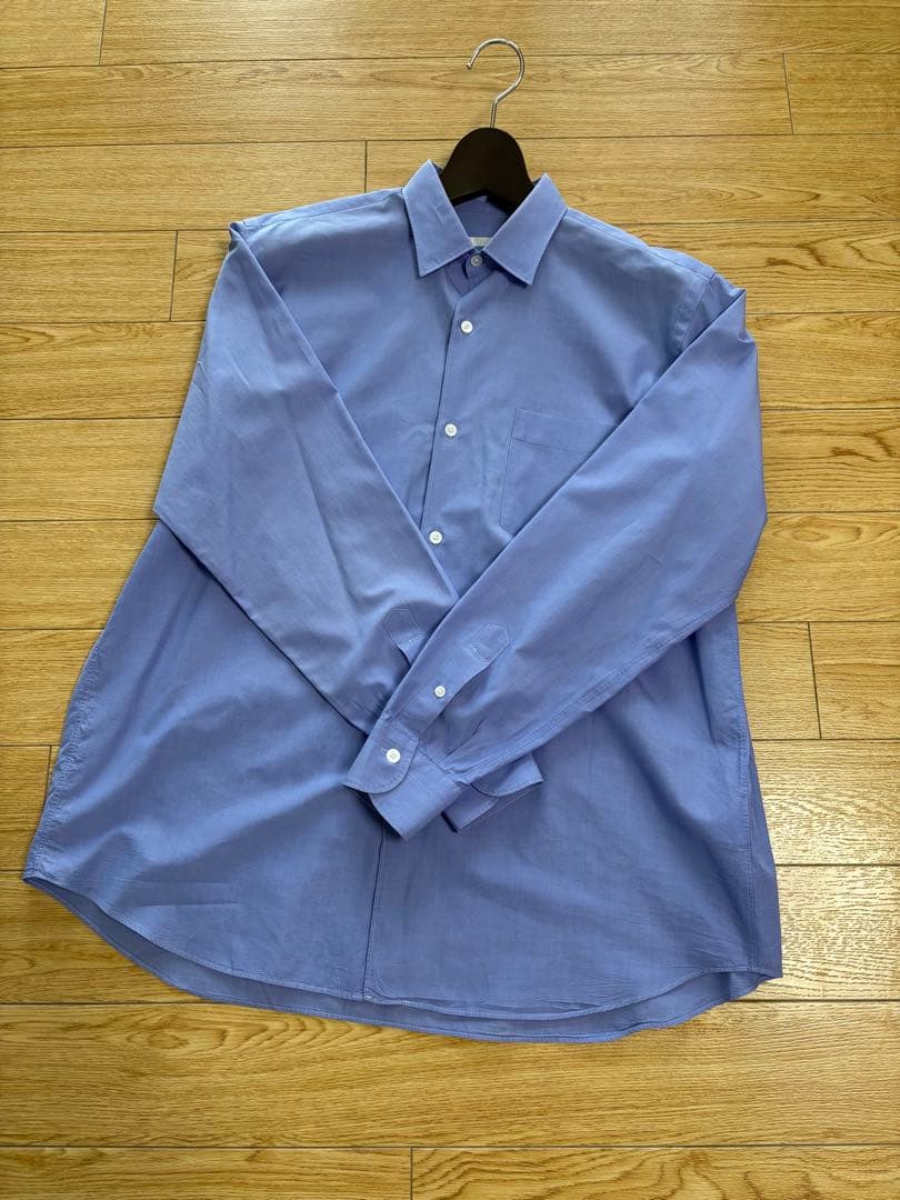 COMOLI コモリシャツ サイズ1 サックスカラー ブルー