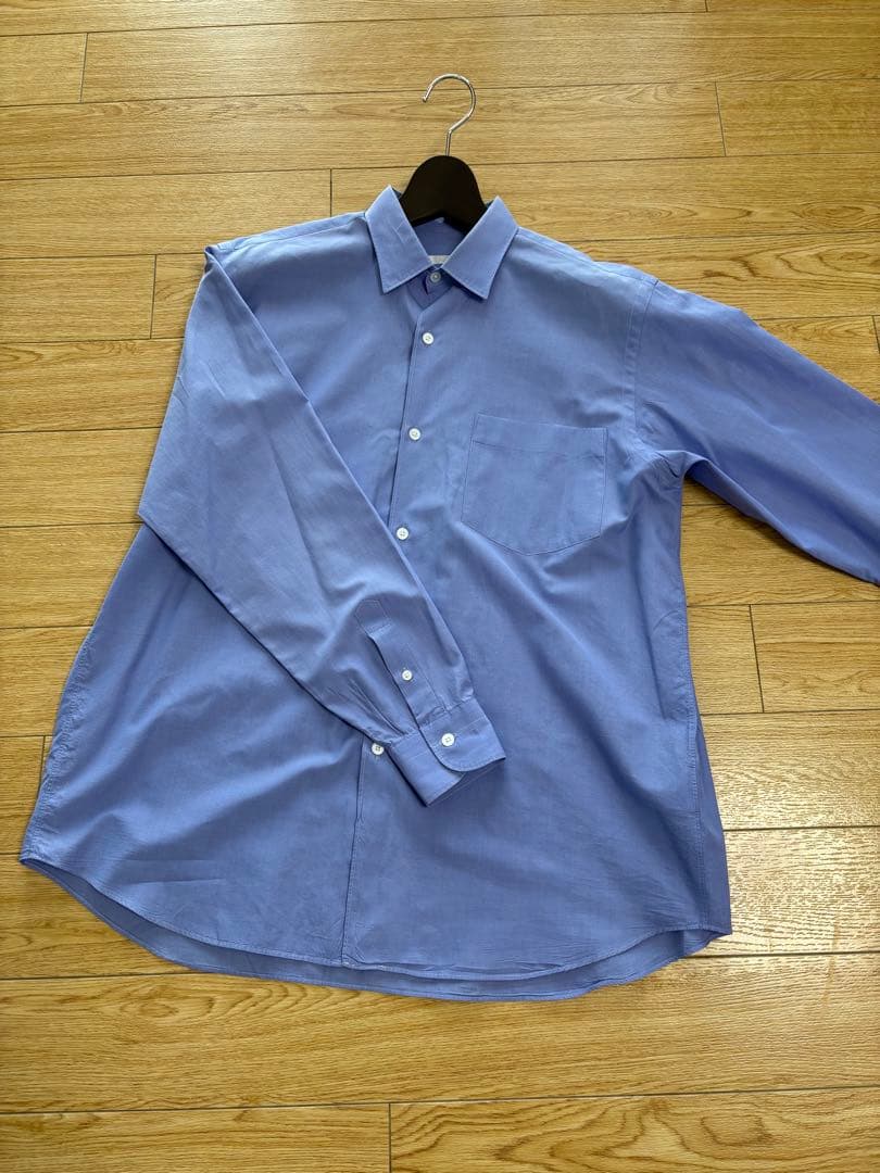 COMOLI コモリシャツ サイズ1 サックスカラー ブルー