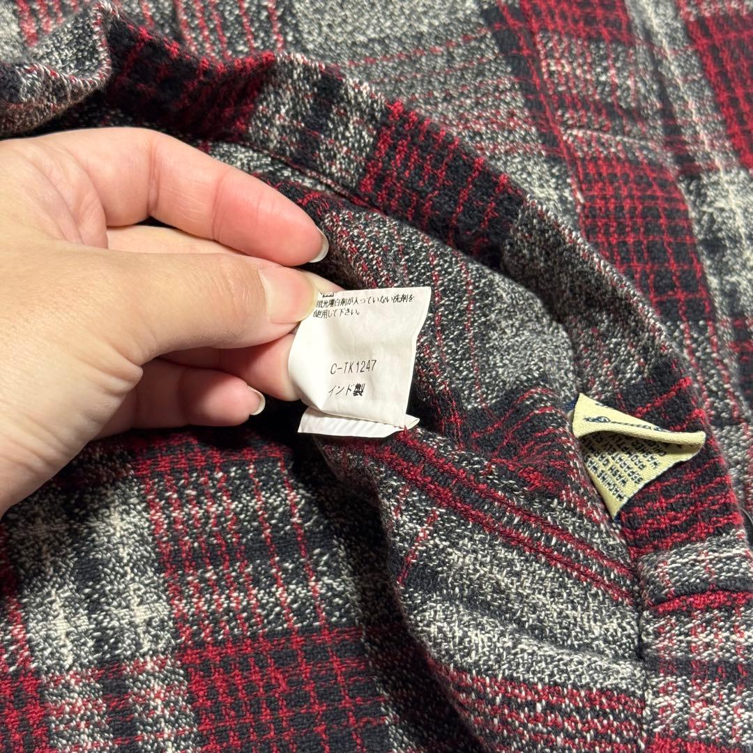 ぱ*ち様 90s L RRL 三ツ星　シャドーチェック　コットン シャツ