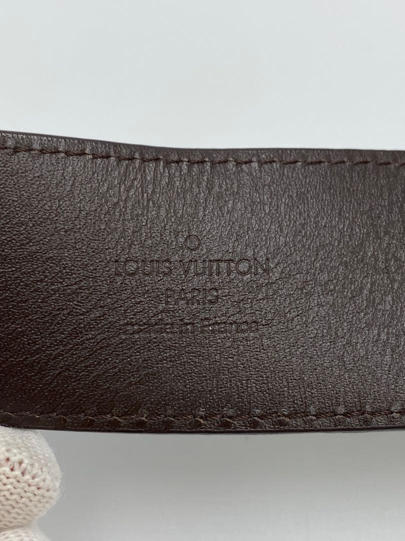 美品‼️ルイヴィトン LOUIS VUITTON ベルト ブラウン　茶　ダミエ