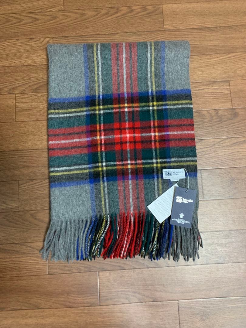 h*o様 大判ジョンストンズ カシミヤ 100%マフラー ストール グレースチュ