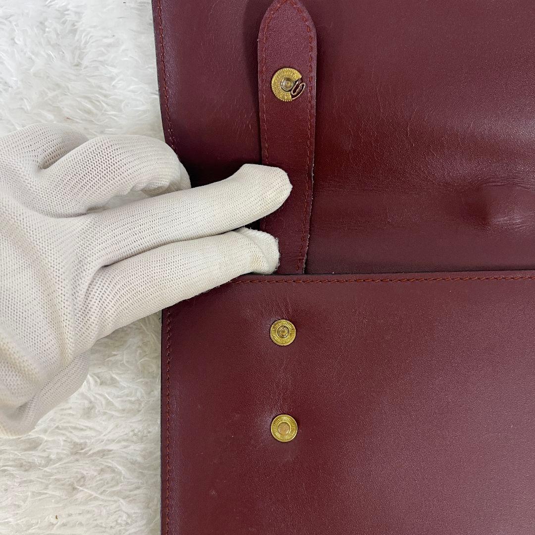 Cartier カルティエ バーガンディ レザー ビジネスバッグ