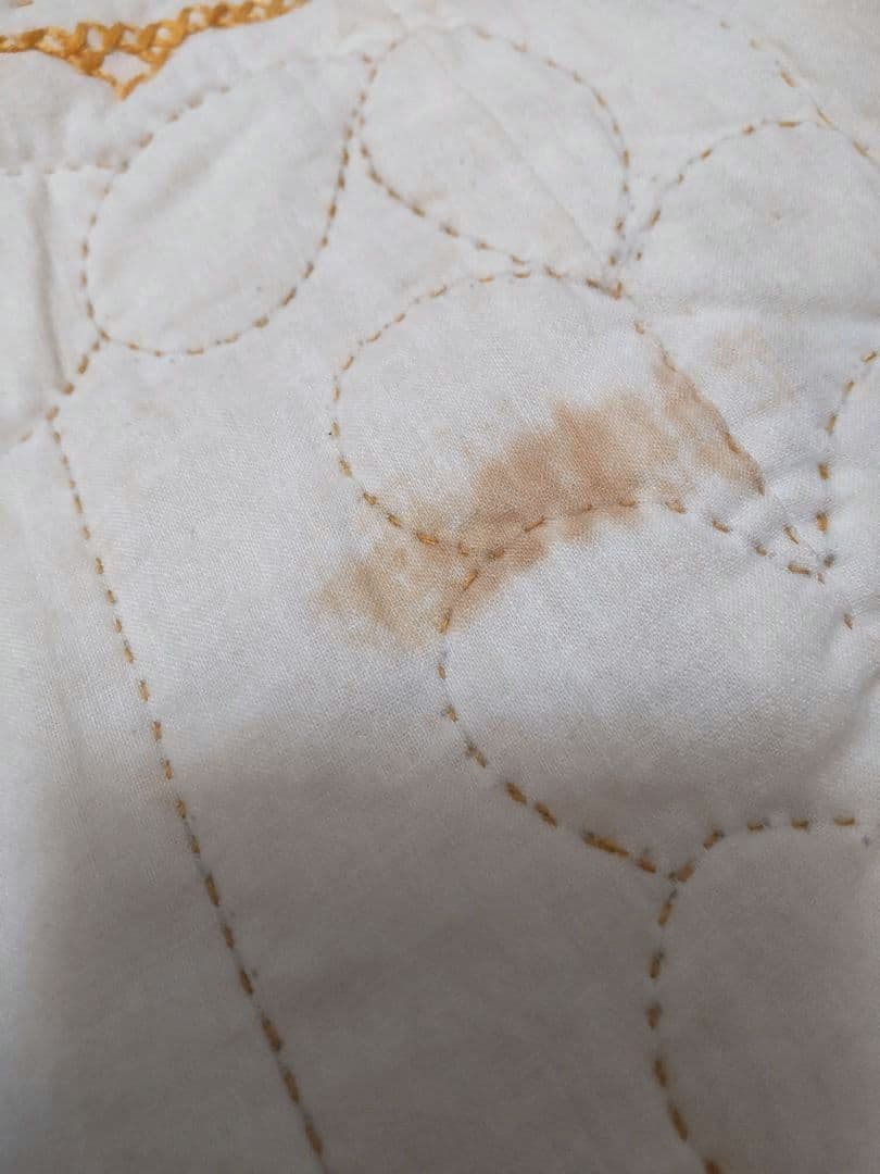 フランスアンティーク どんぐり ヴィンテージ クロスステッチ キルティング