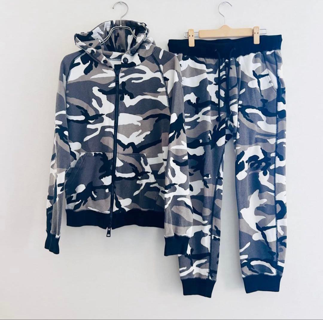 タカ　AKM エイケイエム カモフラ 迷彩 セットアップ パーカー