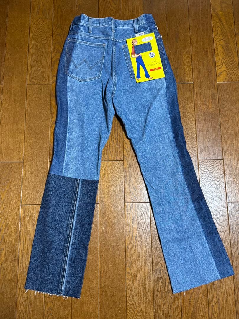 新品未使用　Wrangler ラングラー　フレアデニム　パッチワーク　S