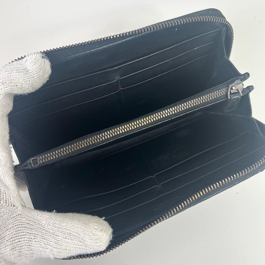 ボッテガ ラウンドファスナー 長財布 イントレチャート スネーク パイソン