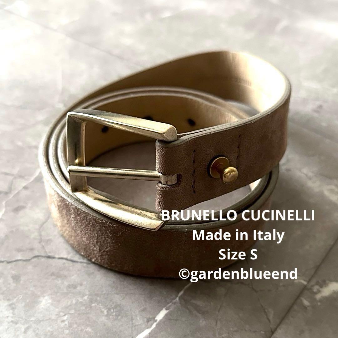 BRUNELLO CUCINELLI スエード レザーベルト サイズS イタリア