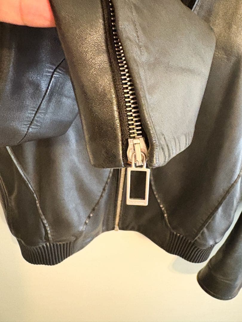 美品 Dior homme ラムレザー ライダースジャケット 46 ブラック M