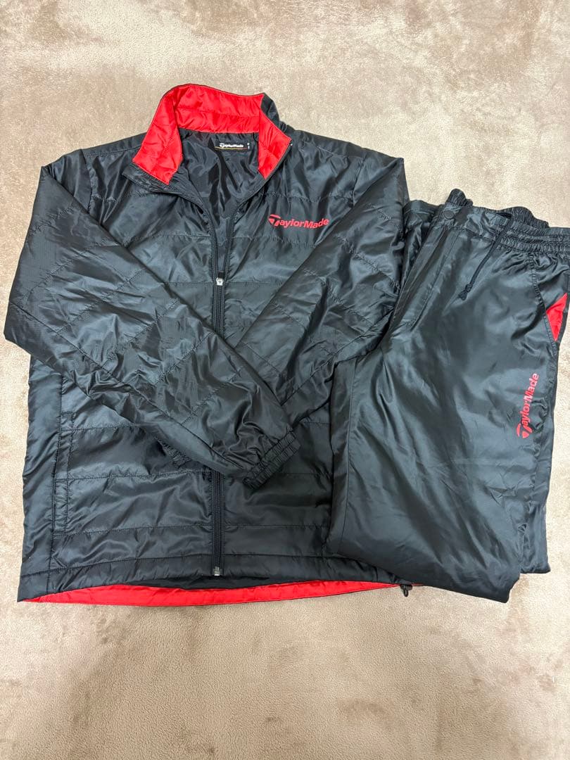 未着用　TaylorMade ゴルフ防寒着　ジャケットパンツセット　黒　XL
