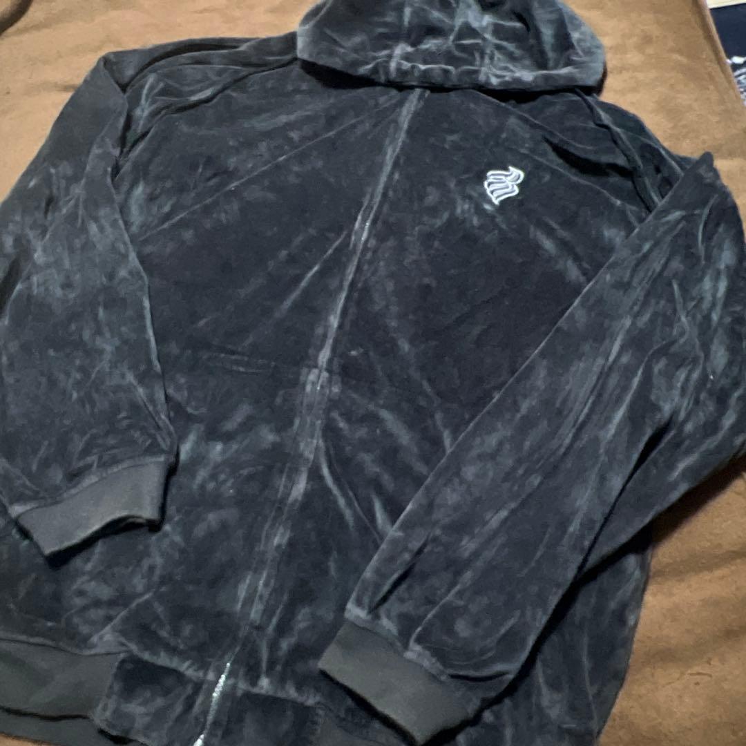 激レアRocawear♣︎Setupベロアセットアップ上下ロカウェア黒ダークグレー