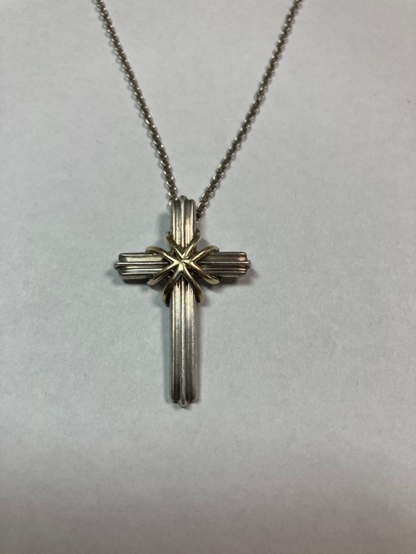 TIFFANY&Co. シグネチャークロス ネックレス 925×750 コンビ