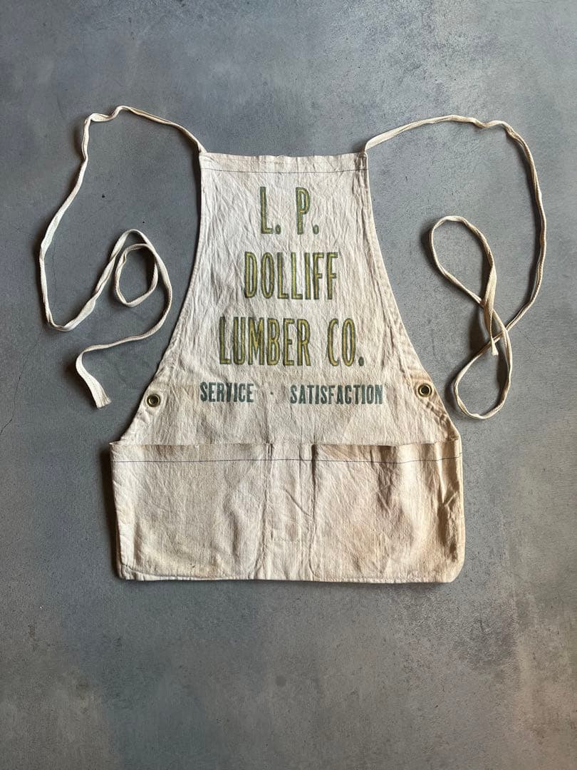 アメリカ ワークエプロン アドバタイジング 企業 ビンテージ アンティーク 古着