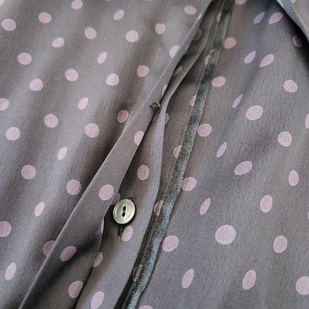 メル　美品✨IENA イエナ サテンドットタイ付ブラウス　ボウタイ　リボン