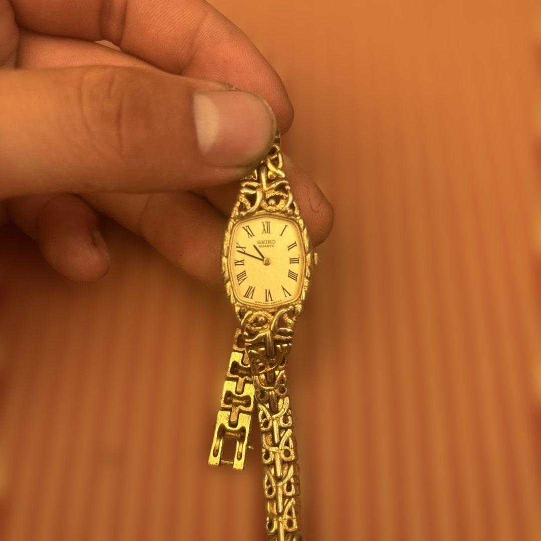 【希少】SEIKO セイコー ゴールド ブレスレット ドレスウォッチ 腕時計