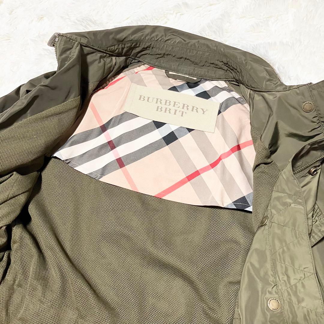 BURBERRY BRIT バーバリーブリット ナイロンコート カーキ