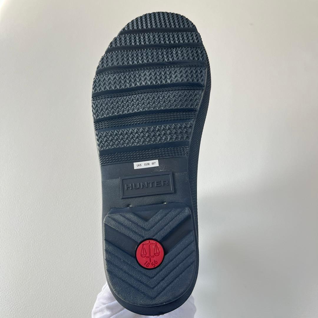 未使用級✨ハンター サイドゴア レインシューズ ネイビー　UK5 24