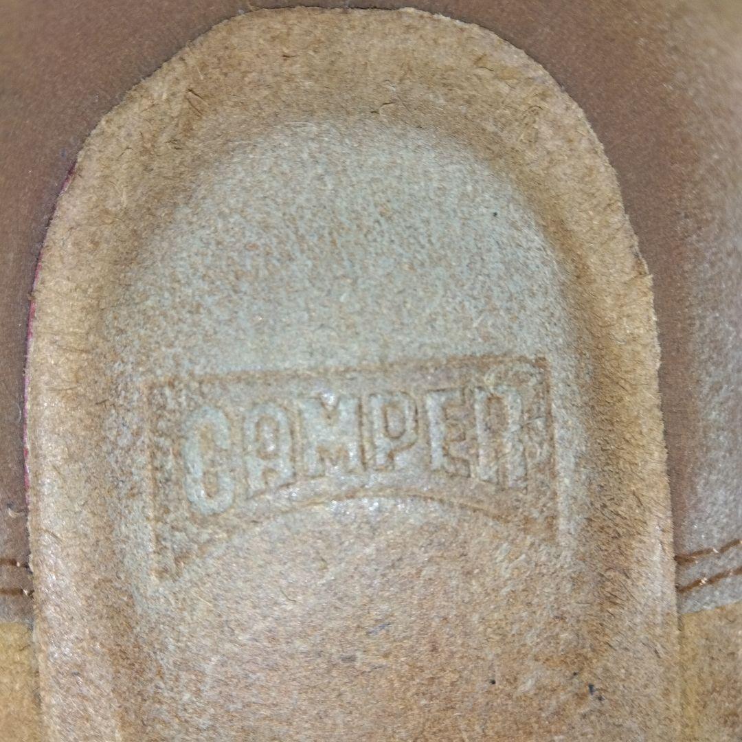 美品CAMPER カンペール 水色 厚底ローファー37