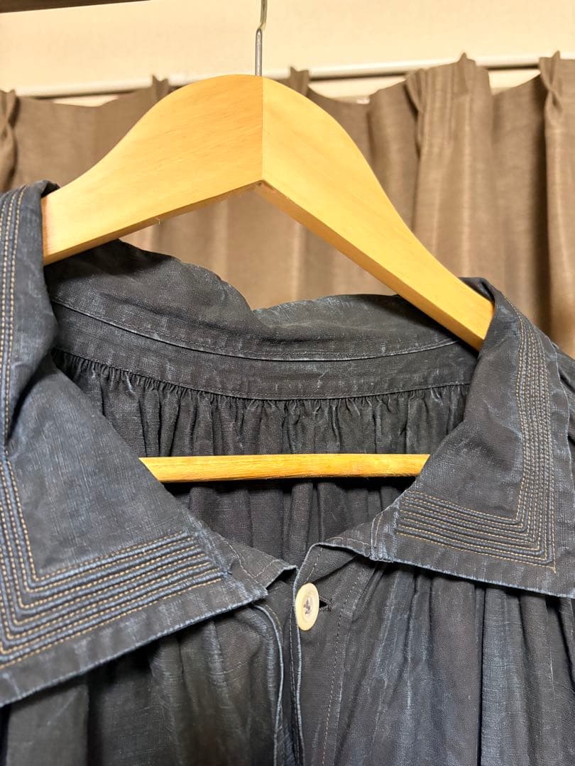 20s 30s インディゴリネン フランス ビンテージ マキニョン ビヨード