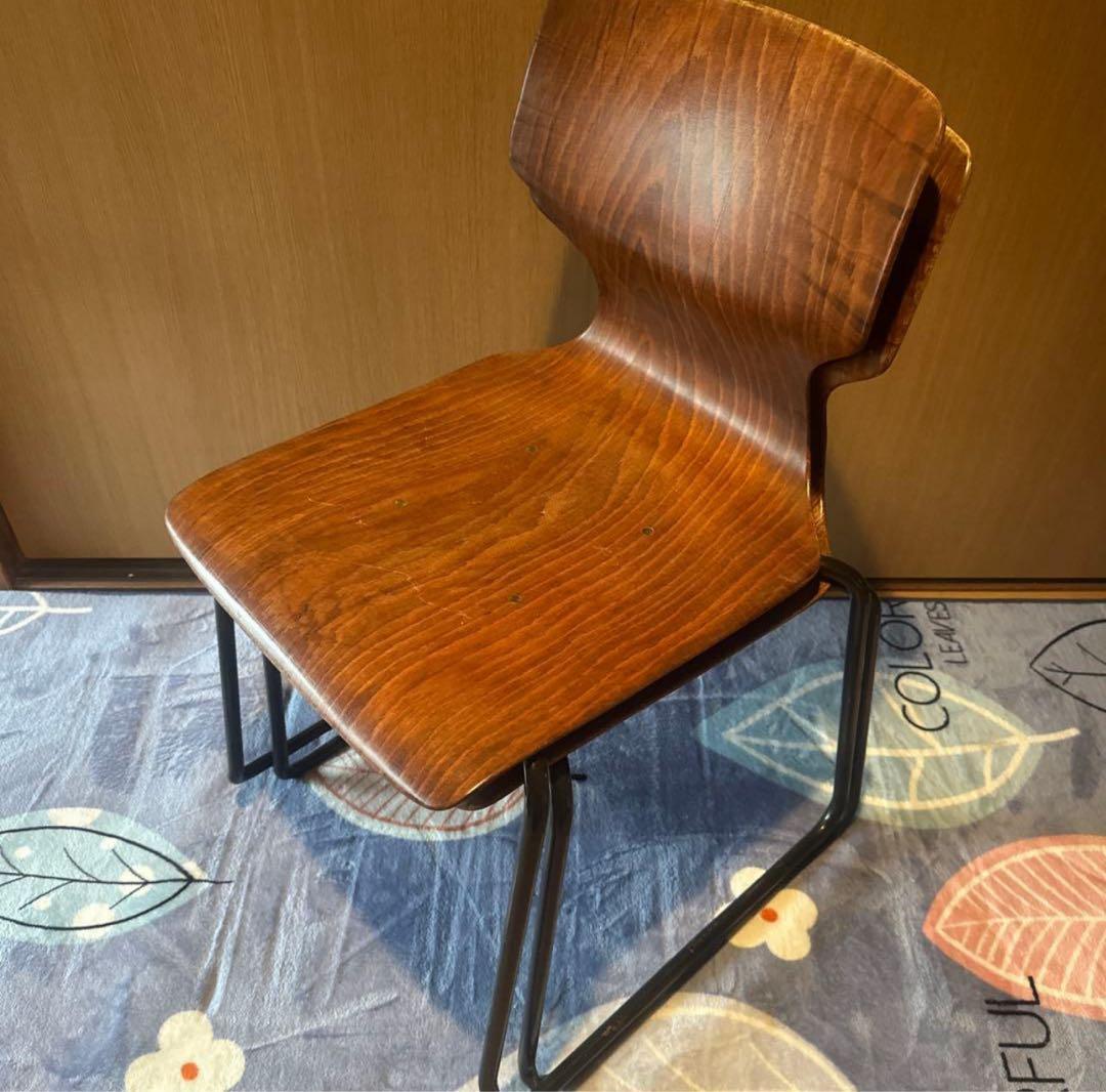 4脚セットAICHI パグホルツ PAGWOOD スタッキングチェア