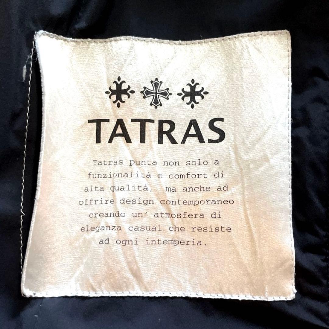 【美品】TATRASタトラス ダウンコート 女優襟 Aライン ベルト ブラックM