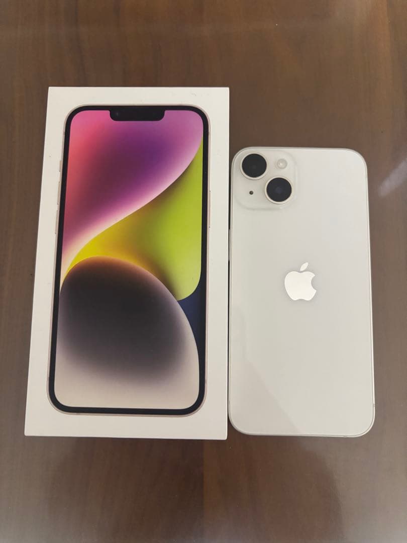 Apple iPhone 14 ホワイト 本体 FaceID部分割れ