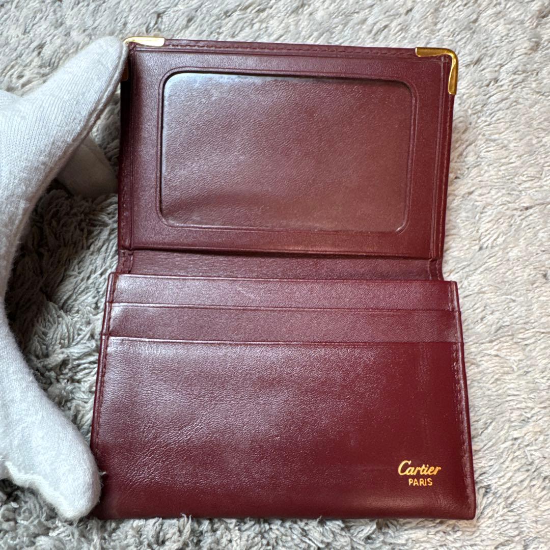 Cartier カルティエ 名刺入れ カードケース パスケース ボルドー