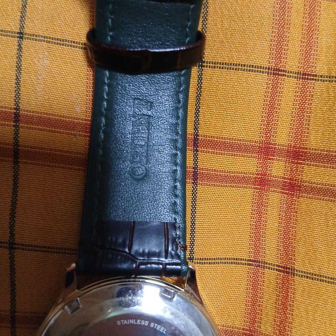 ORIENT グリーン文字盤 アナログ時計　さらに値下げしました。