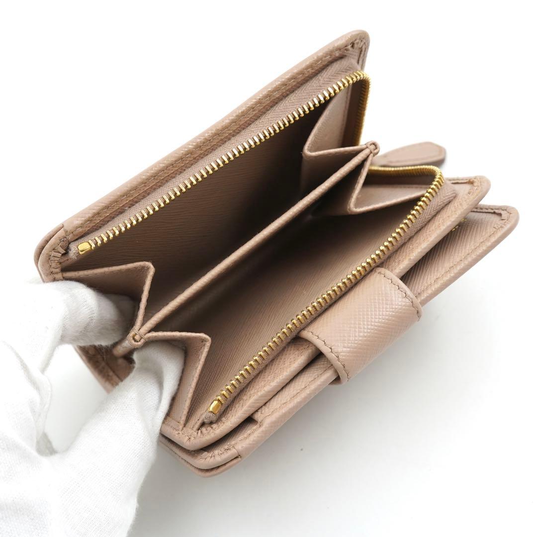 ✨新品未使用・箱付き✨　PRADA 財布　サフィアーノレザー　アイコン　ベージュ