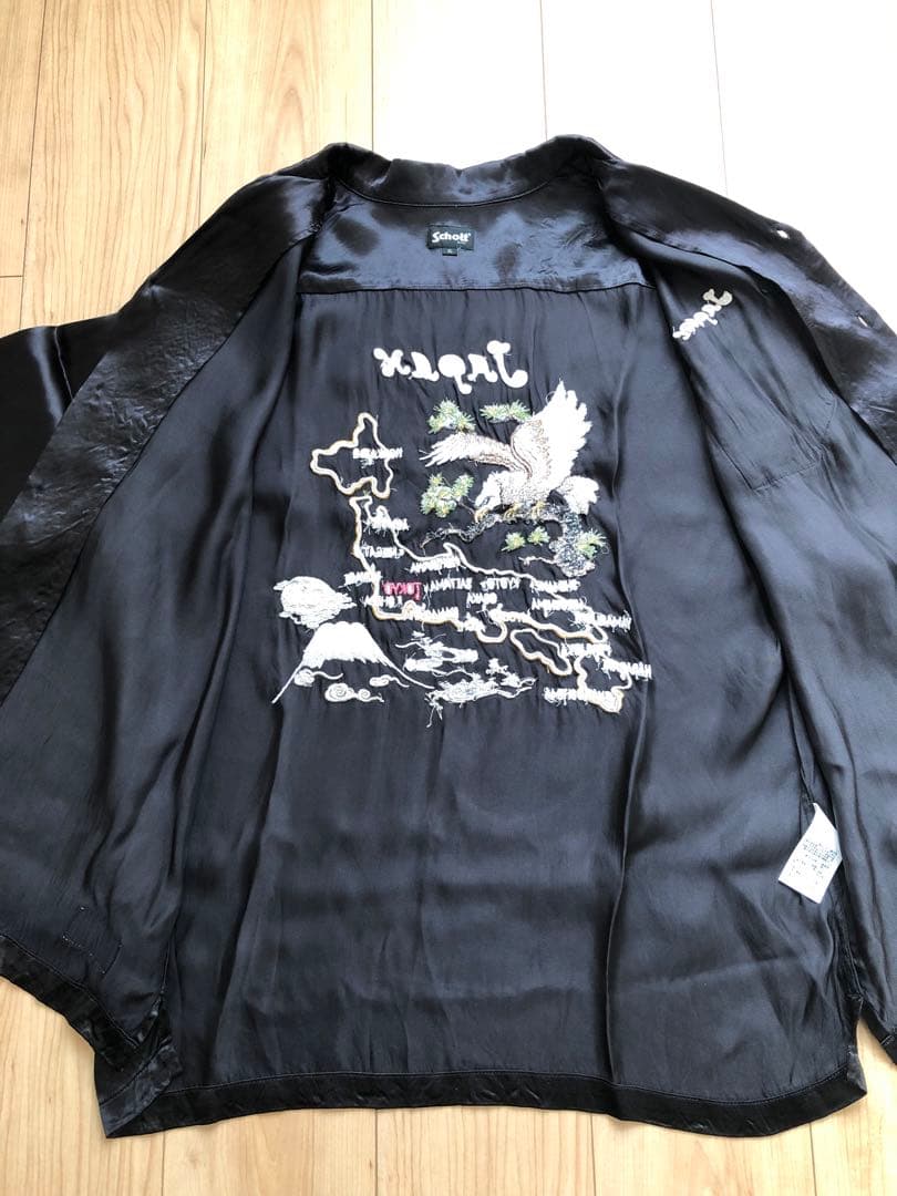 Schott レーヨン スカ エイジング ロングスリーブシャツ／スーベニアシャツ