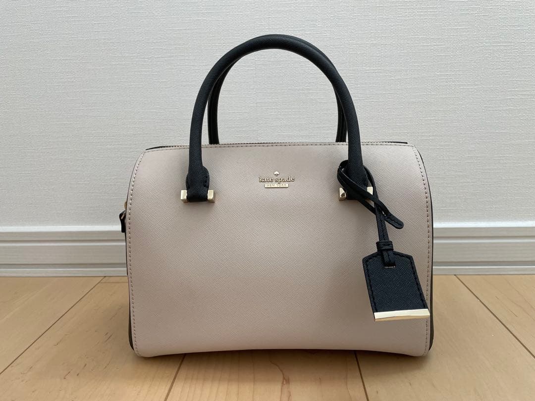 【美品】Kate Spade バッグ ベージュ/ブラック