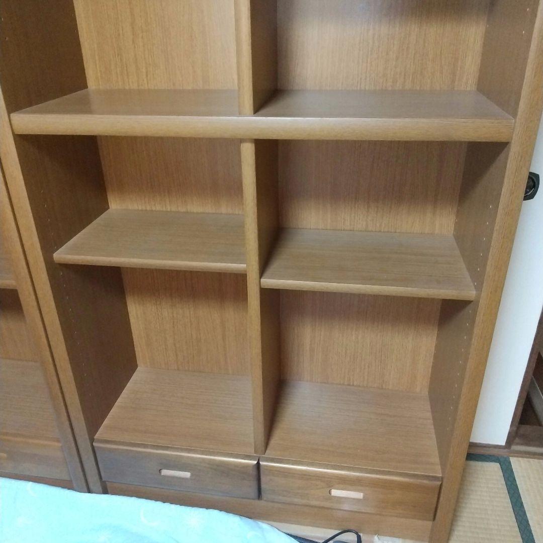 大きい本棚①　木製　ダークブラウン　幅90cm　高224cm　１個　　匿名配送