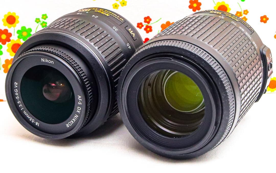 ニコン Nikon D5200☆スマホに送れる！☆ダブルレンズ！☆動画撮影可♪