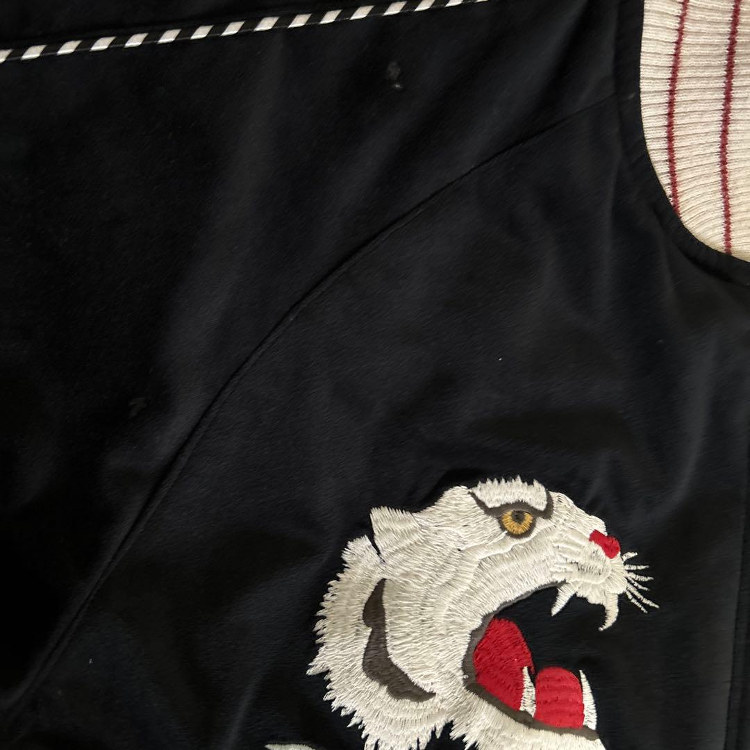 HOUSTON スーベニア ジャケット 別珍 ホワイトタイガー 虎