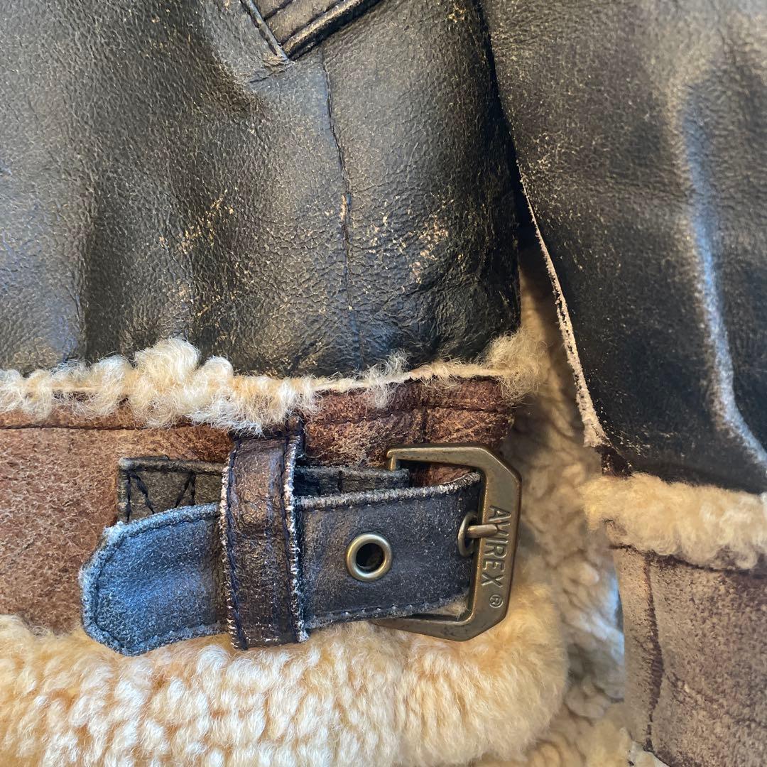 ビンテージAVIREX USA ブラックレザー ジャケット