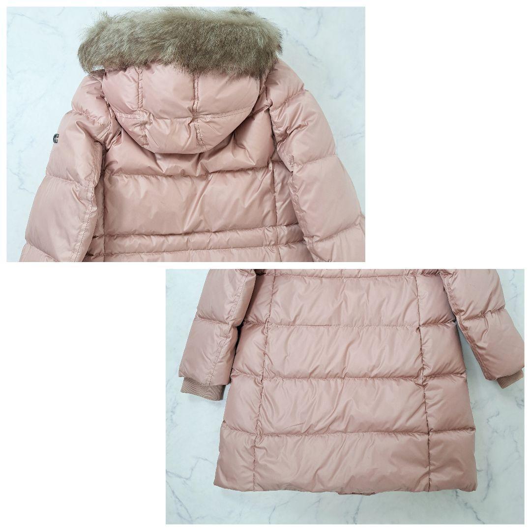 未使用 タグ付 COACH コーチ ダウンコート ロゴ ロング ファー ピンク