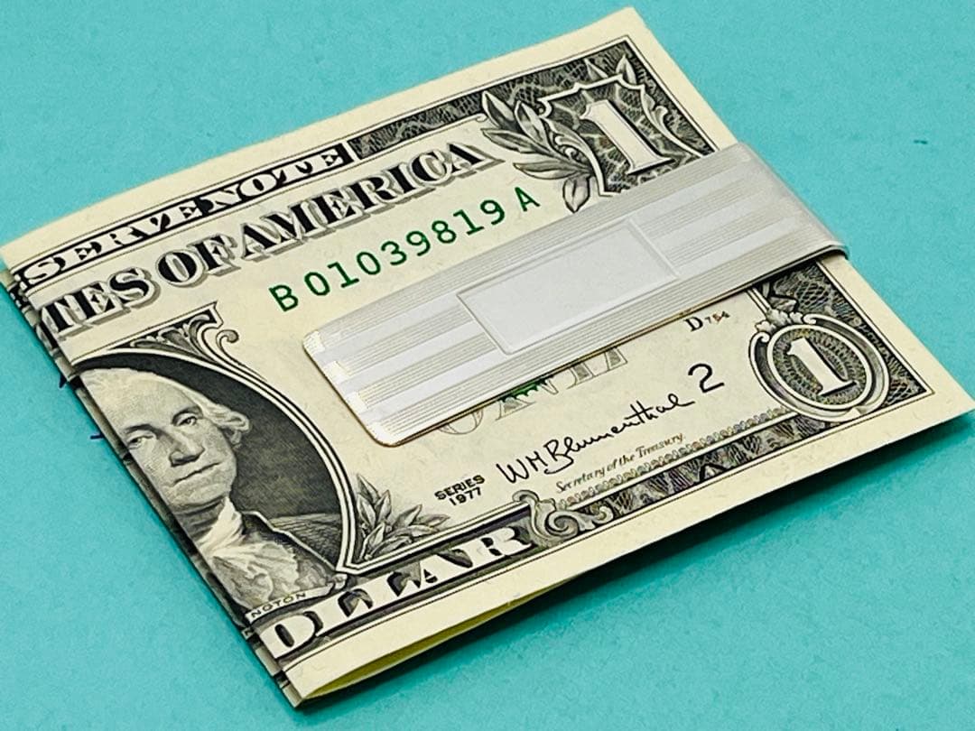 c307 ティファニー　エンジンターン　マネークリップ　シルバー　925