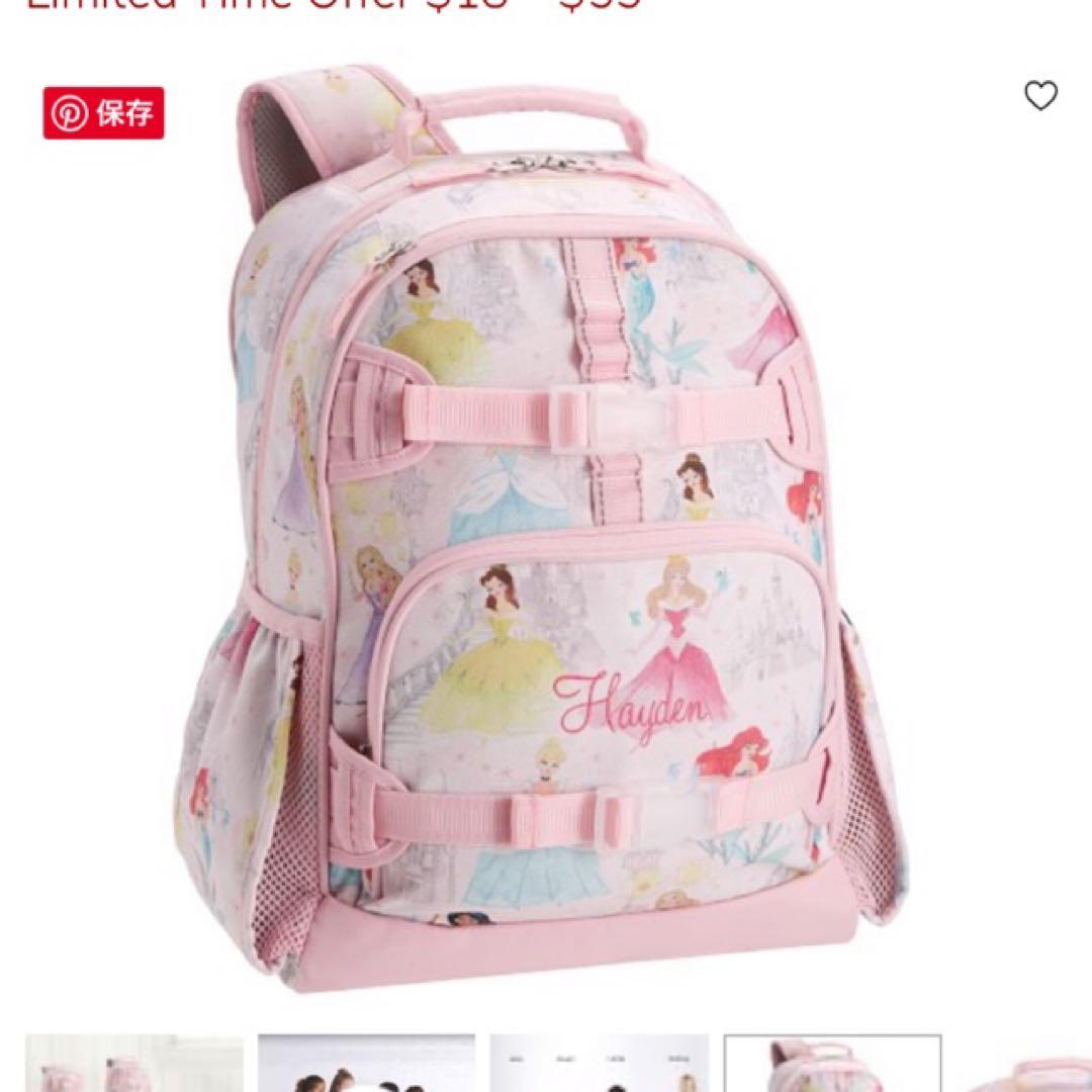 新品未使用 ポッタリーバーン ピンク プリンセス ディズニー リュック バッグ