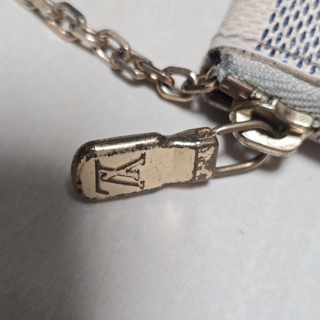ルイヴィトン LV ポシェット クレ 小銭入 れ ケース ダミエアズール