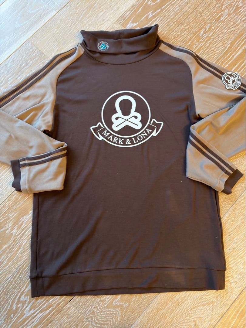 MARK & LONA ブラウン タートルネック シャツ　48