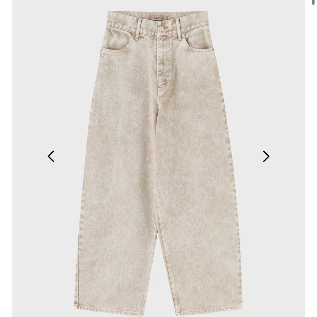 THETOE オリンピアデニムパンツハイウエスト ワイドレッグデニム S