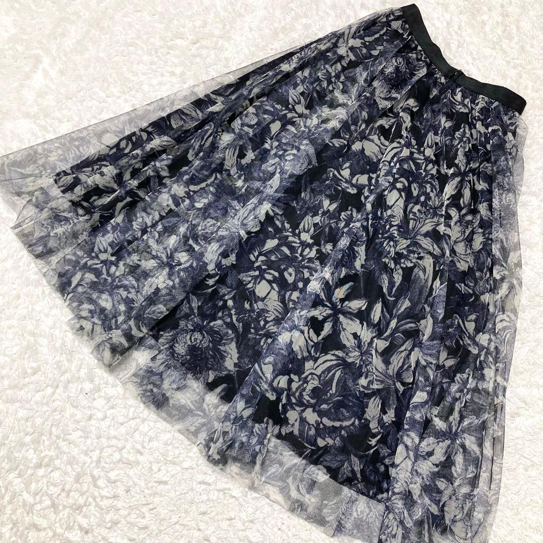 極美品♡ EPOCA STORIA フィオーレチュールプリントフレアスカート