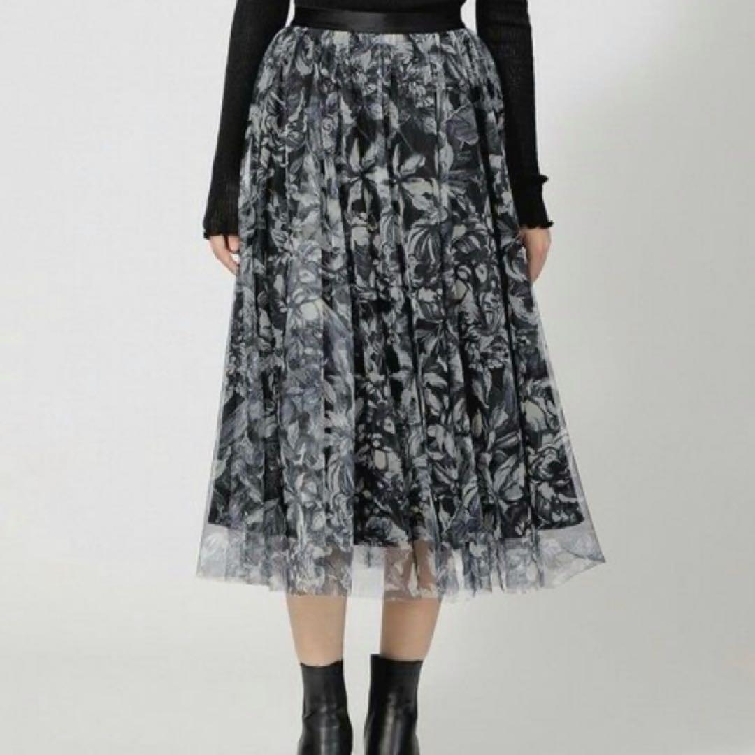 極美品♡ EPOCA STORIA フィオーレチュールプリントフレアスカート