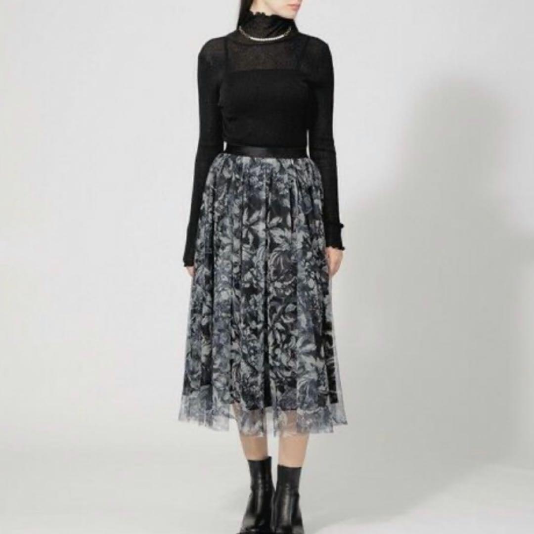 極美品♡ EPOCA STORIA フィオーレチュールプリントフレアスカート