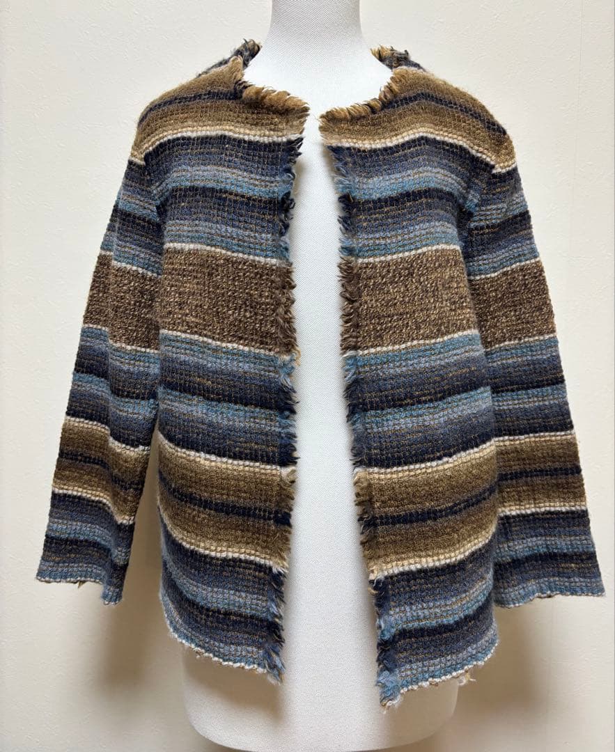 45R(フォーティーファイブアール)ボーダーカーディガン＊2＊美品