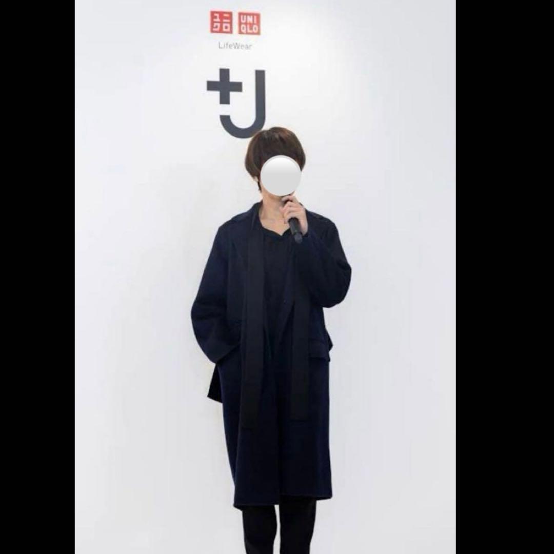 新品✨ユニクロ +J カシミヤブレンドチェスターコート ダークグレー S〜M相当