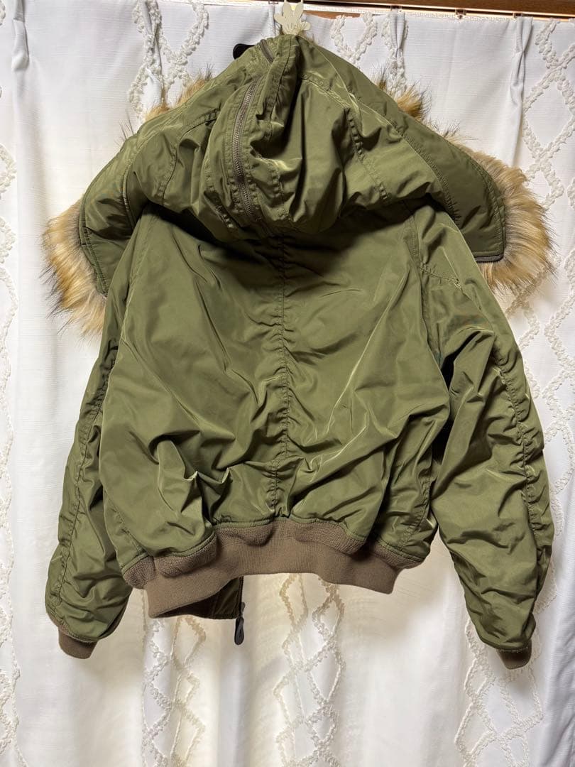 moussy カーキ ファーダウン ファー取り外し可 y2k 平成ギャル