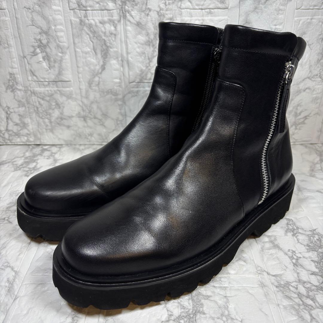 【美品】卑弥呼 ヒミコ サイドジップ トラックソール ブーツ 24.5